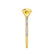 MACY - Elongated Cushion Yellow Sapphire 18k Yellow Gold Petite Pavé Shoulder Set Ring