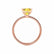 MACY - Princess Yellow Sapphire 18k Rose Gold Petite Pavé Shoulder Set Ring