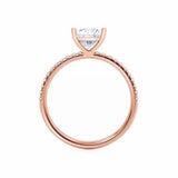 MACY - Princess Lab Diamond 18k Rose Gold Petite Solitaire