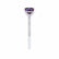 MACY - Princess Alexandrite 18k White Gold Petite Pavé Shoulder Set Ring