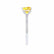 MACY - Princess Yellow Sapphire 18k White Gold Petite Pavé Shoulder Set Ring