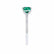 MACY - Chatham® Princess Emerald 950 Platinum Petite Pavé Shoulder Set Ring