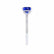 MACY - Princess Blue Sapphire 18k White Gold Petite Pavé Shoulder Set Ring