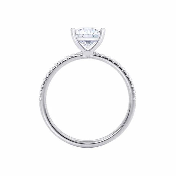 MACY - Princess Lab Diamond 18k White Gold Petite Solitaire