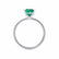 MACY - Chatham® Princess Emerald 950 Platinum Petite Pavé Shoulder Set Ring