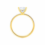 MACY - Princess Lab Diamond 18k Yellow Gold Petite Solitaire