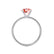 MACY - Elongated Cushion Champagne True Sapphire 18k White Gold Petite Pavé Shoulder Set Ring