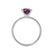 MACY - Elongated Cushion Alexandrite 18k White Gold Petite Pavé Shoulder Set Ring