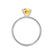 MACY - Elongated Cushion Yellow Sapphire 18k White Gold Petite Pavé Shoulder Set Ring