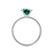 MACY - Chatham® Elongated Cushion Emerald 950 Platinum Petite Pavé Shoulder Set Ring