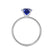 MACY - Elongated Cushion Blue Sapphire 950 Platinum Petite Pavé Shoulder Set Ring
