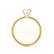MACY - Elongated Cushion Natural Diamond 18k Yellow Gold Petite Shoulder Set Engagement Ring Lily Arkwright