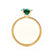 MACY - Chatham® Elongated Cushion Emerald 18k Yellow Gold Petite Pavé Shoulder Set Ring