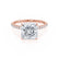 MACY - Princess Lab Diamond 18k Rose Gold Petite Solitaire