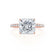 MACY - Princess Lab Diamond 18k Rose Gold Petite Solitaire