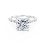 MACY - Princess Lab Diamond 950 Platinum Petite Solitaire