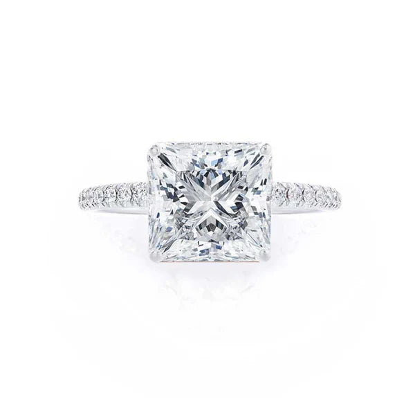 MACY - Princess Lab Diamond 18k White Gold Petite Solitaire