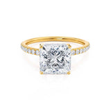 MACY - Princess Lab Diamond 18k Yellow Gold Petite Solitaire