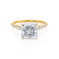 MACY - Princess Lab Diamond 18k Yellow Gold Petite Solitaire