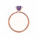 MACY - Round Alexandrite 18k Rose Gold Petite Pavé Shoulder Set Ring