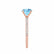 MACY - Round Aqua Spinel 18k Rose Gold Petite Pavé Shoulder Set Ring