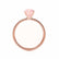 MACY - Round Champagne True Sapphire 18k Rose Gold Petite Pavé Shoulder Set Ring