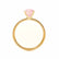 MACY - Round Champagne True Sapphire 18k Yellow Gold Petite Pavé Shoulder Set Ring