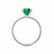 MACY - Chatham® Round Emerald 950 Platinum Petite Pavé Shoulder Set Ring