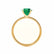 MACY - Chatham® Round Emerald 18k Yellow Gold Petite Pavé Shoulder Set Ring