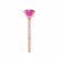 MACY - Round Pink Sapphire 18k Rose Gold Petite Pavé Shoulder Set Ring