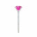 MACY - Round Pink Sapphire 950 Platinum Petite Pavé Shoulder Set Ring