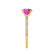 MACY - Round Pink Sapphire 18k Yellow Gold Petite Pavé Shoulder Set Ring