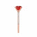 MACY - Round Ruby 18k Rose Gold Petite Pavé Shoulder Set Ring