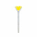 MACY - Round Yellow Sapphire 950 Platinum Petite Pavé Shoulder Set Ring