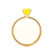 MACY - Round Yellow Sapphire 18k Yellow Gold Petite Pavé Shoulder Set Ring
