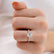 MACY - Oval Lab Diamond 18k White Gold Petite Pavé Shoulder Set