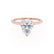 MACY - Pear Lab Diamond 18k Rose Gold Petite Solitaire