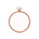 MACY - Pear Lab Diamond 18k Rose Gold Petite Solitaire