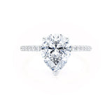 MACY - Pear Lab Diamond Platinum Petite Solitaire