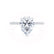 MACY - Ready to Ship 0.51ct Pear Lab Diamond 18K White Gold Petite Solitaire