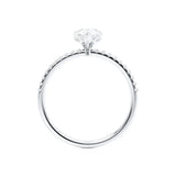 MACY - Pear Lab Diamond Platinum Petite Solitaire