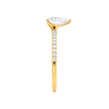 MACY - Pear Lab Diamond 18k Yellow Gold Petite Solitaire