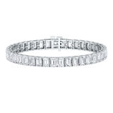 Monaco emerald Lab diamond white gold vertical tennis bracelet Lily Arkwright