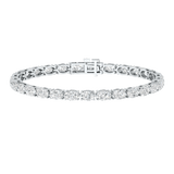 Monaco oval Lab diamond white gold horizontal tennis bracelet Lily Arkwright