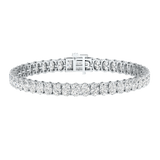 Monaco oval Lab diamond white gold vertical tennis bracelet Lily Arkwright