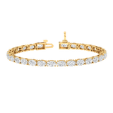 Monaco oval Lab diamond yellow gold horizontal tennis bracelet Lily Arkwright