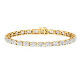 Monaco oval Lab diamond yellow gold horizontal tennis bracelet Lily Arkwright