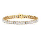 Monaco oval Lab diamond yellow gold vertical tennis bracelet Lily Arkwright