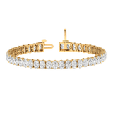 Monaco oval Lab diamond yellow gold vertical tennis bracelet Lily Arkwright