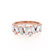 OCTAVIA - Lab Diamond Cluster Statement Eternity 18k Rose Gold Eternity Lily Arkwright